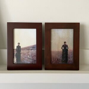 Elegant Brown Wooden 4x6 Photo Frame Set
